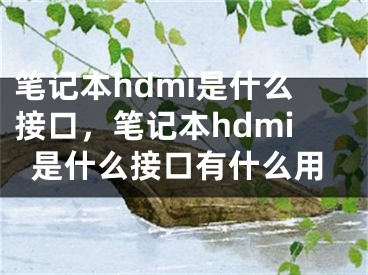 筆記本hdmi是什么接口，筆記本hdmi是什么接口有什么用