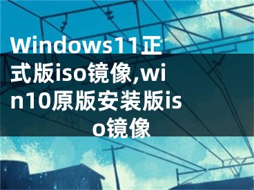 Windows11正式版iso鏡像,win10原版安裝版iso鏡像