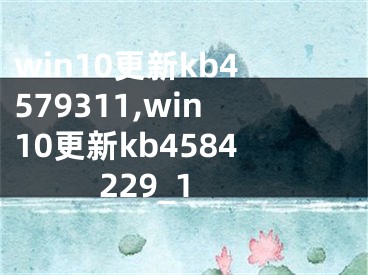 win10更新kb4579311,win10更新kb4584229_1