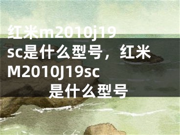 紅米m2010j19sc是什么型號，紅米M2010J19sc是什么型號