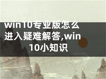 win10專業(yè)版怎么進(jìn)入疑難解答,win10小知識(shí)