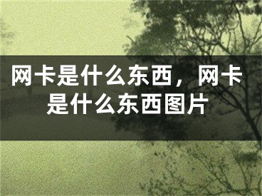 網(wǎng)卡是什么東西，網(wǎng)卡是什么東西圖片