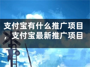 支付寶有什么推廣項(xiàng)目，支付寶最新推廣項(xiàng)目