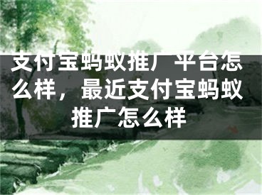 支付寶螞蟻推廣平臺(tái)怎么樣，最近支付寶螞蟻推廣怎么樣