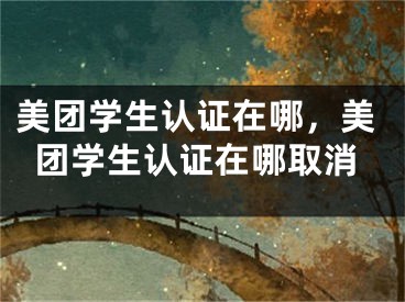 美團(tuán)學(xué)生認(rèn)證在哪，美團(tuán)學(xué)生認(rèn)證在哪取消