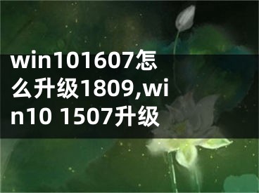 win101607怎么升級1809,win10 1507升級