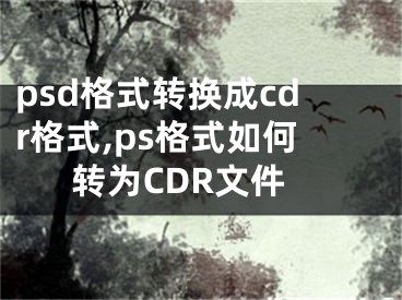 psd格式轉(zhuǎn)換成cdr格式,ps格式如何轉(zhuǎn)為CDR文件