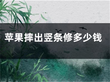 蘋果摔出豎條修多少錢