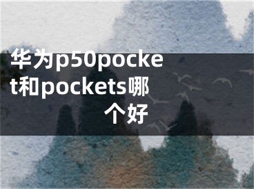 華為p50pocket和pockets哪個好