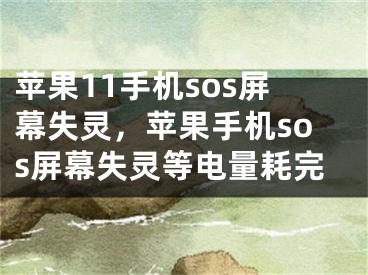 蘋果11手機sos屏幕失靈，蘋果手機sos屏幕失靈等電量耗完