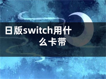 日版switch用什么卡帶