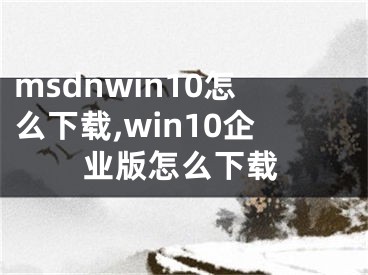 msdnwin10怎么下載,win10企業(yè)版怎么下載