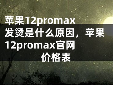 蘋果12promax發(fā)燙是什么原因，蘋果12promax官網(wǎng)價格表