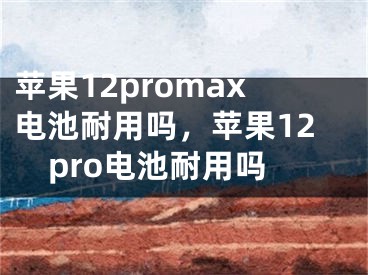 蘋果12promax電池耐用嗎，蘋果12pro電池耐用嗎