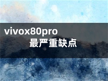 vivox80pro最嚴(yán)重缺點(diǎn)