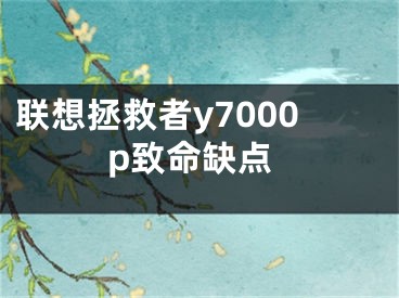 聯(lián)想拯救者y7000p致命缺點(diǎn)