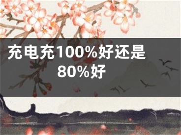 充電充100%好還是80%好