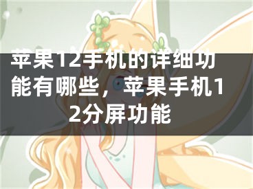 蘋果12手機的詳細功能有哪些，蘋果手機12分屏功能