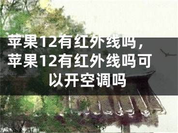 蘋(píng)果12有紅外線(xiàn)嗎，蘋(píng)果12有紅外線(xiàn)嗎可以開(kāi)空調(diào)嗎