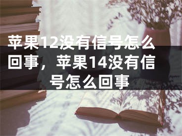 蘋果12沒(méi)有信號(hào)怎么回事，蘋果14沒(méi)有信號(hào)怎么回事