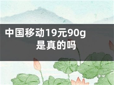 中國移動19元90g是真的嗎