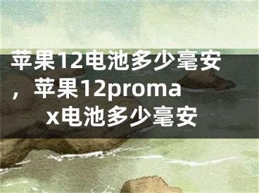 蘋果12電池多少毫安，蘋果12promax電池多少毫安