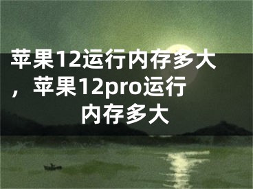 蘋果12運行內(nèi)存多大，蘋果12pro運行內(nèi)存多大