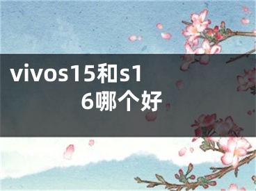 vivos15和s16哪個(gè)好