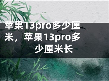 蘋果13pro多少厘米，蘋果13pro多少厘米長