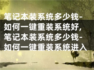 筆記本裝系統(tǒng)多少錢-如何一鍵重裝系統(tǒng)好,筆記本裝系統(tǒng)多少錢-如何一鍵重裝系統(tǒng)進(jìn)入