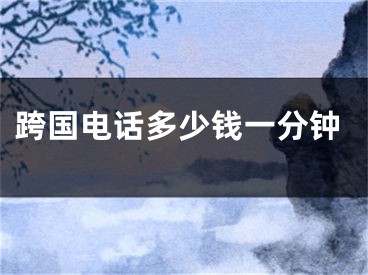 跨國(guó)電話多少錢一分鐘