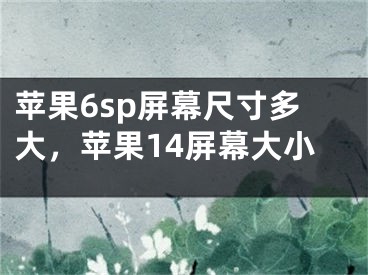 蘋果6sp屏幕尺寸多大，蘋果14屏幕大小