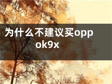 為什么不建議買oppok9x