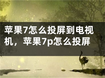 蘋果7怎么投屏到電視機，蘋果7p怎么投屏