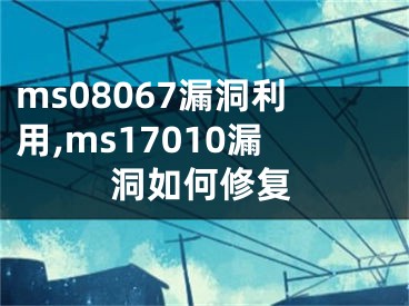 ms08067漏洞利用,ms17010漏洞如何修復(fù)