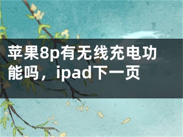 蘋果8p有無線充電功能嗎，ipad下一頁