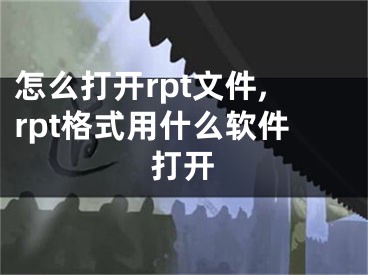 怎么打開rpt文件,rpt格式用什么軟件打開