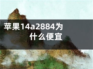 蘋果14a2884為什么便宜