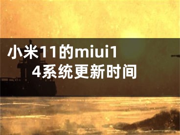 小米11的miui14系統(tǒng)更新時(shí)間