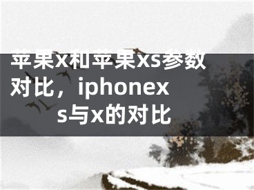 蘋果x和蘋果xs參數(shù)對(duì)比，iphonexs與x的對(duì)比