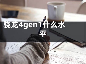 驍龍4gen1什么水平