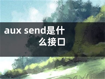 aux send是什么接口