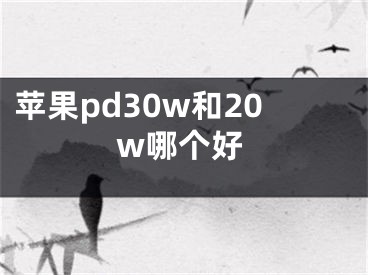 蘋果pd30w和20w哪個(gè)好