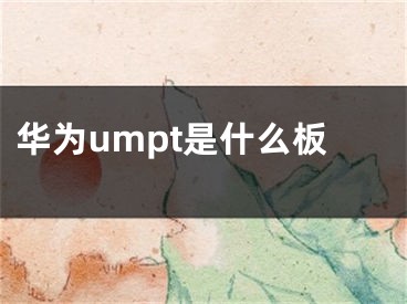 華為umpt是什么板