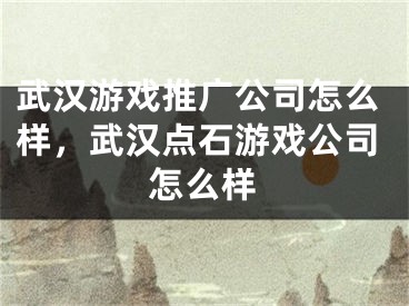 武漢游戲推廣公司怎么樣，武漢點(diǎn)石游戲公司怎么樣