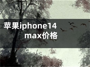 蘋果iphone14max價(jià)格