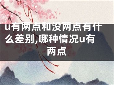 u有兩點和沒兩點有什么差別,哪種情況u有兩點