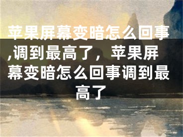 蘋果屏幕變暗怎么回事,調到最高了，蘋果屏幕變暗怎么回事調到最高了