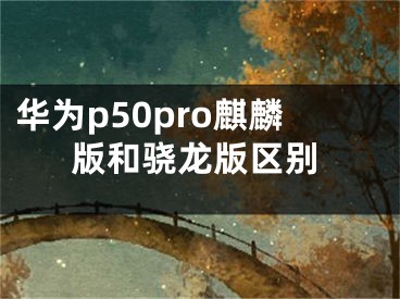 華為p50pro麒麟版和驍龍版區(qū)別