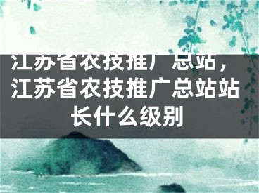 江蘇省農(nóng)技推廣總站，江蘇省農(nóng)技推廣總站站長什么級別